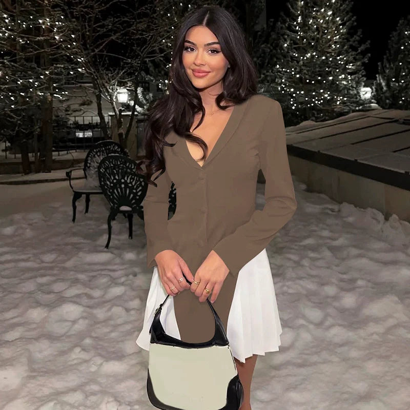 Jayani Contrasting Trim Skirt Set