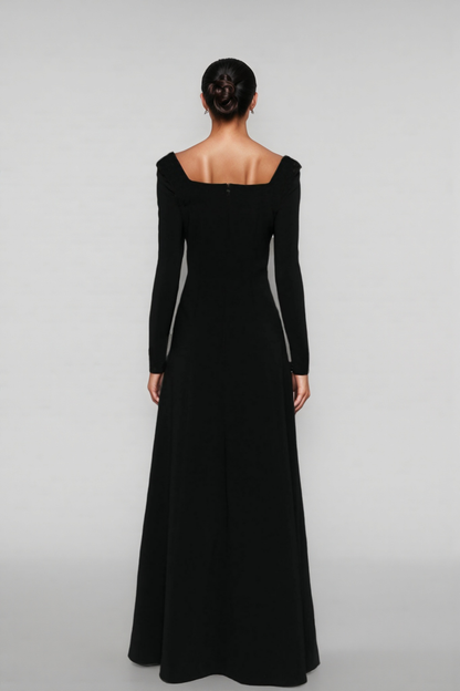 Amai Solid Colour A-line Maxi Dress