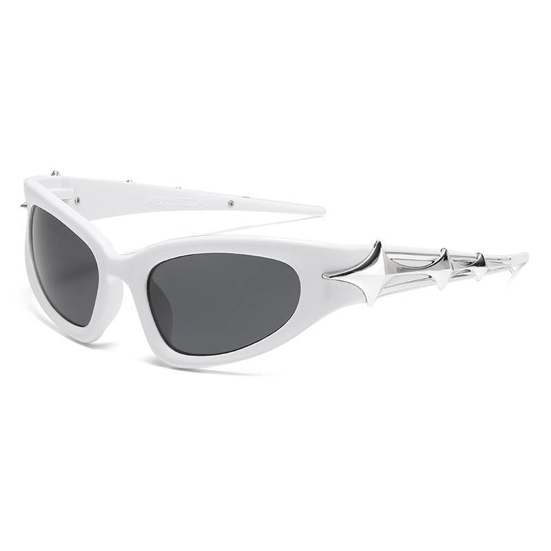 Y2K Cat Eye Star Statement Glasses