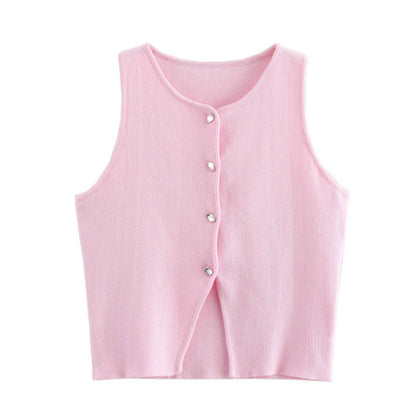 Novalee Cropped Knit Vest