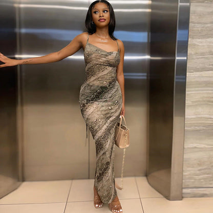 Snake print dress