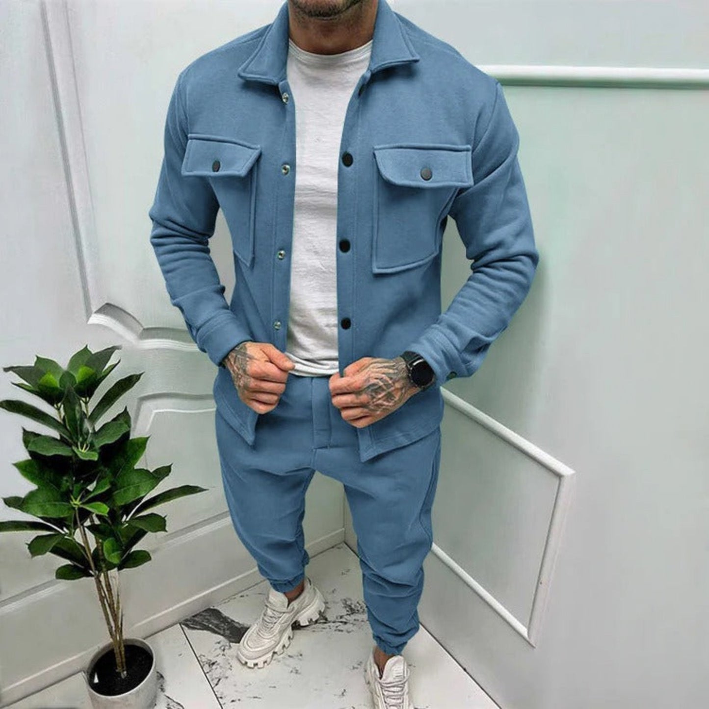 Fritz - Conjunto casual de dos piezas - Casual - Hecho para - Ideal para Otoño/Invierno