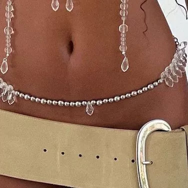 Beaded Jewel Body Chain Top
