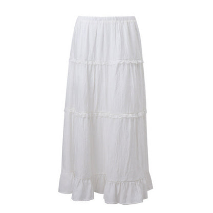 Fashionable French Sweet Sexy Two Piece Suit Summer Women Off Shoulder Tube Top Skirt No Belt