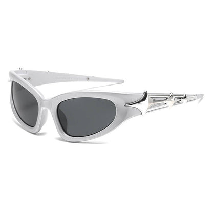 Y2K Cat Eye Star Statement Glasses