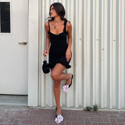 Daniela Bow Detail Mini Dress