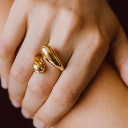 Minimalist Titanium Steel Open Stacking Ring