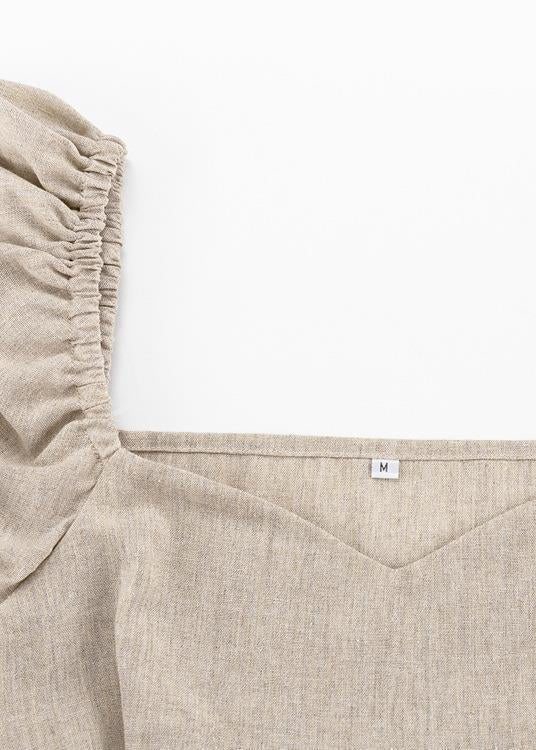 Isla Linen Puff Sleeve Maxi Dress