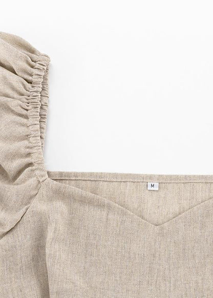 Isla Linen Puff Sleeve Maxi Dress