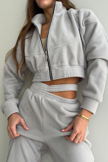 Two-piece loungewear suit