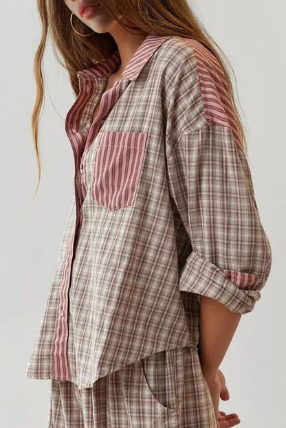 Conjunto de pijama azul cielo con empalme suelto