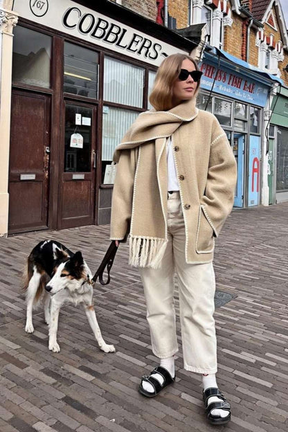 Chaqueta con bufanda Nalainda