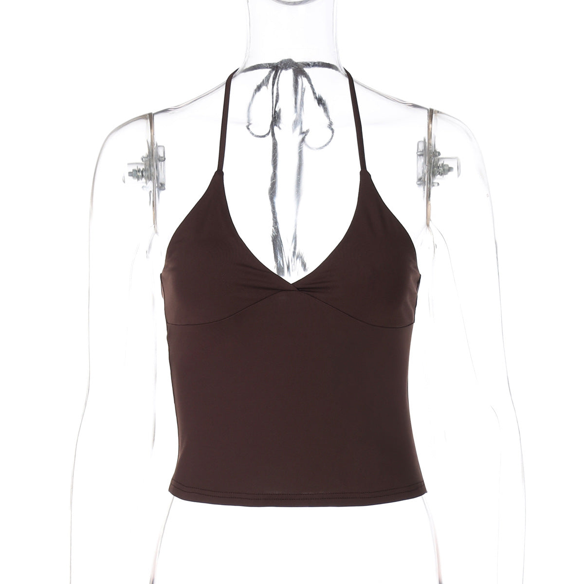 Sehaj Halter Lace-Up Crop Top