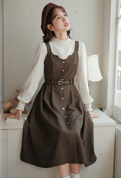 Button Up Scallop Cami Dress