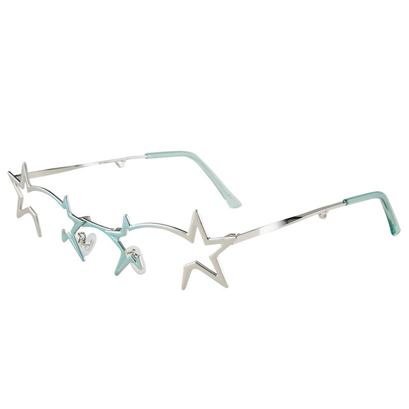 Cyber Y2K Star Shape Futuristic Glasses