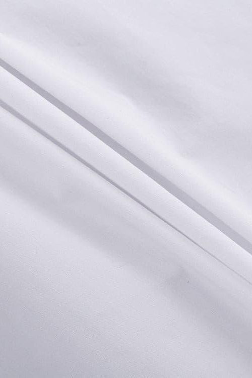 Cropped navel short white shirt