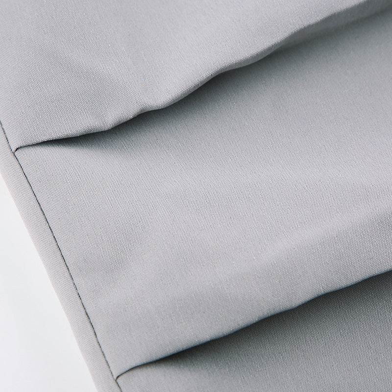 Washed Gray Baggy Cargo Jeans