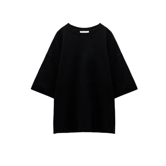 Summer Women Stretch High Waist Shorts Loose Cotton Short Sleeve T shirt