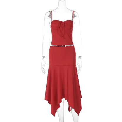 Aria One-Shoulder Skirt Set