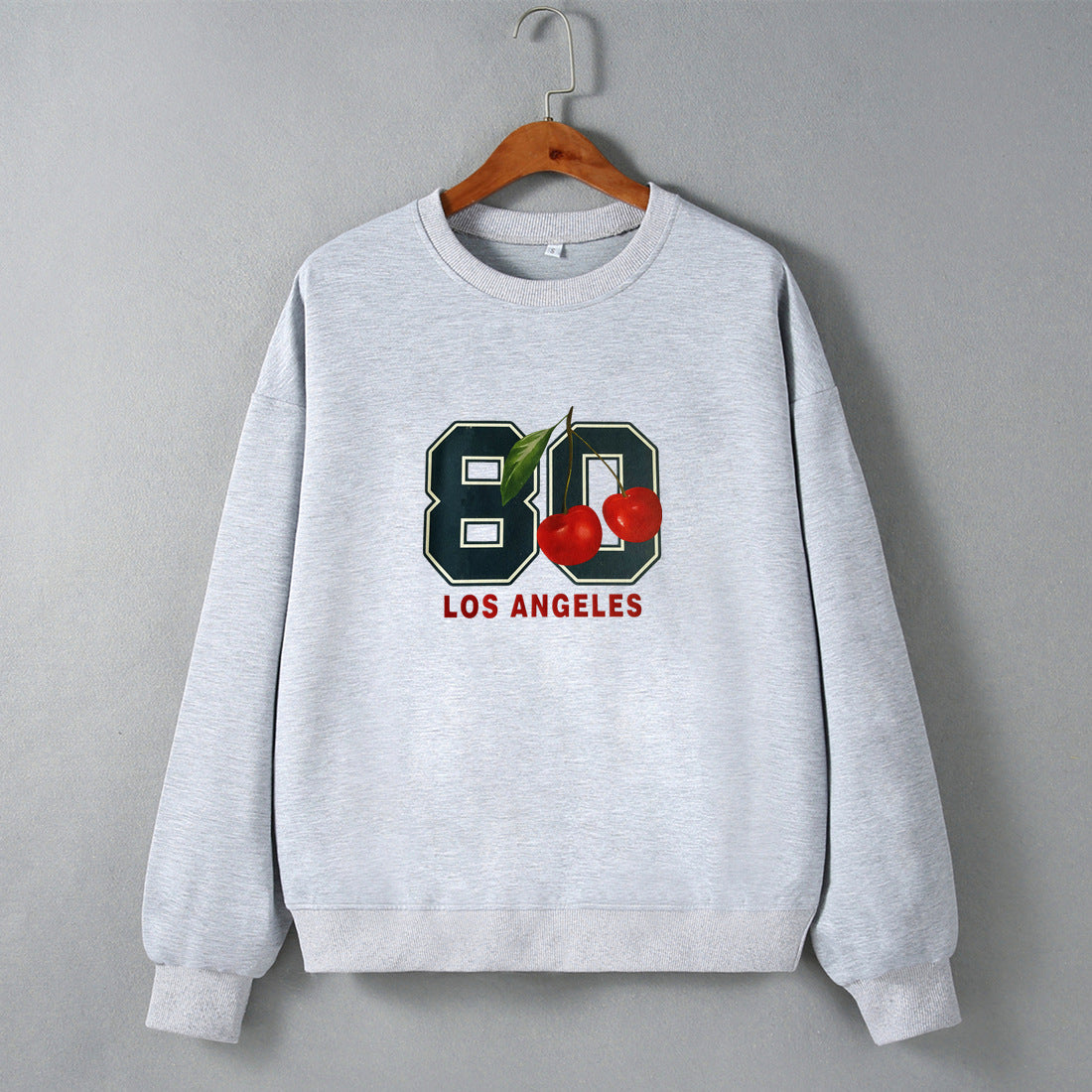 Street Hipster off Shoulder Loose round Neck Long Sleeve Sweatshirt Casual Women Clothing Autumn Winter