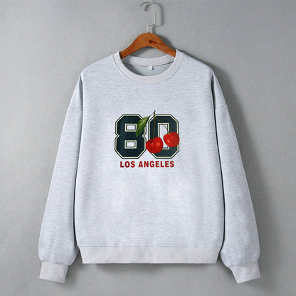 Street Hipster off Shoulder Loose round Neck Long Sleeve Sweatshirt Casual Women Clothing Autumn Winter