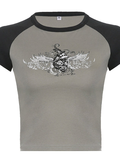 Retro Abstract Print T-shirt
