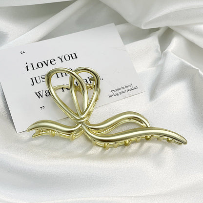 Premium Bow Metallic Large Hair Claw