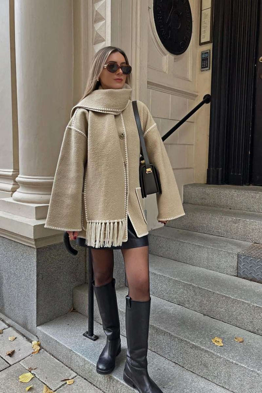 Chaqueta con bufanda Nalainda