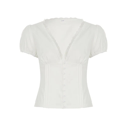 Lillith Lace Puff Sleeve Top