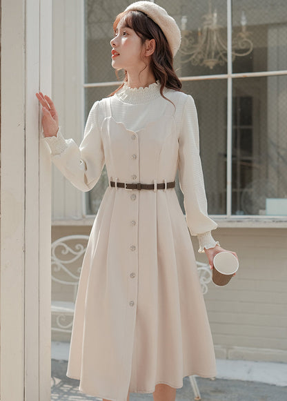 Button Up Scallop Cami Dress