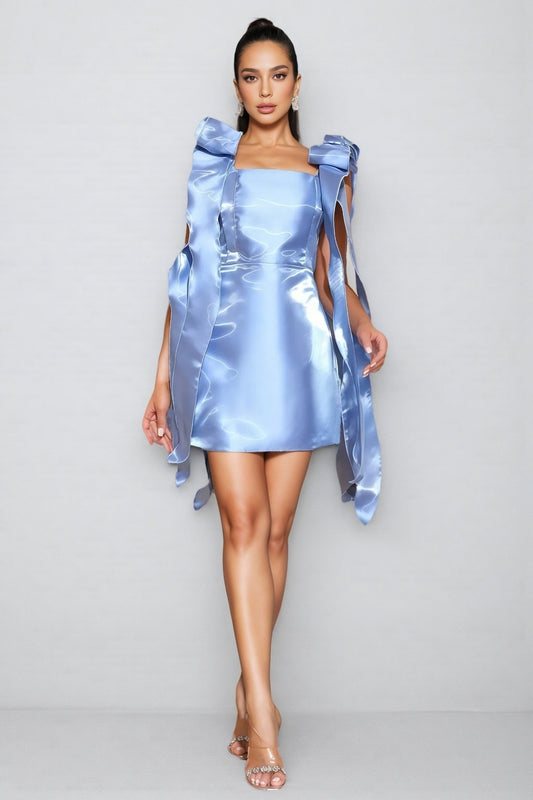 Ryleigh Blue Bow Mini Dress
