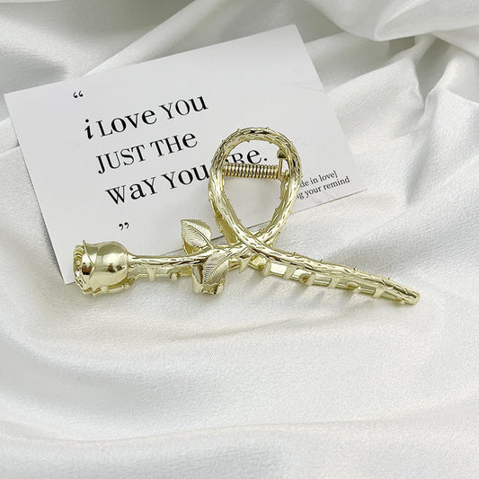 Premium Gold Silver Metallic Hair Claw