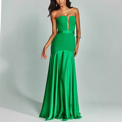 Arrival Stitching Chest Wrapped Dress Casual Party Sleeveless Dress Women