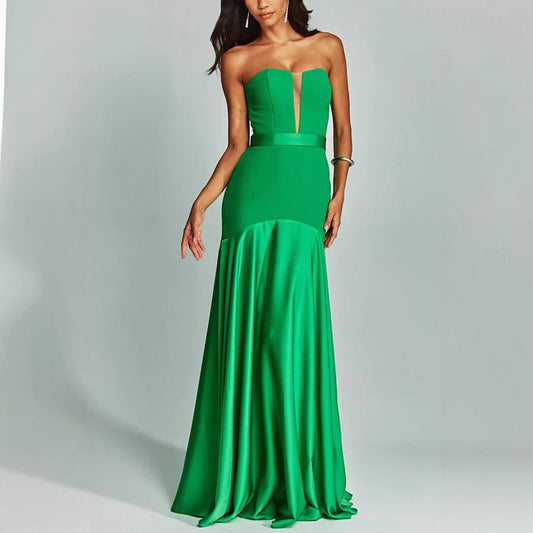 Arrival Stitching Chest Wrapped Dress Casual Party Sleeveless Dress Women
