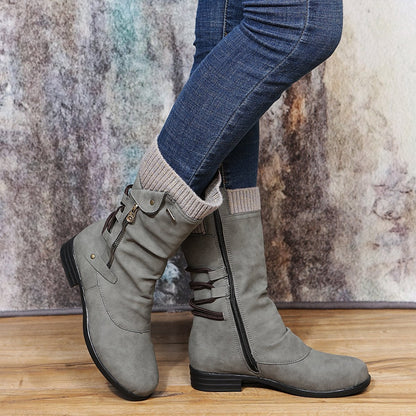 Western Vegan Smooth Ankle Boots with Heel for Women | Eco-Friendly Materials