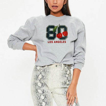 Street Hipster off Shoulder Loose round Neck Long Sleeve Sweatshirt Casual Women Clothing Autumn Winter