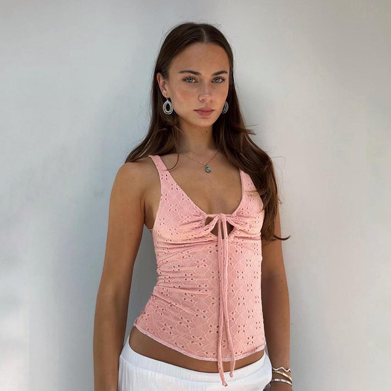 Maison Lace-Up Tank Top