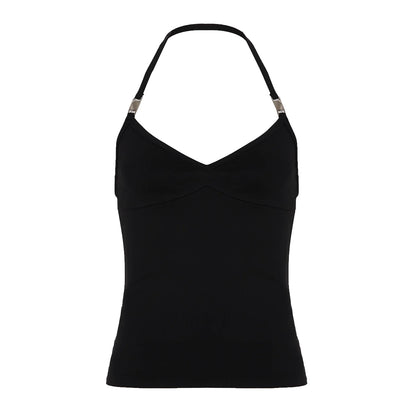 Coraline Metal Halter Top