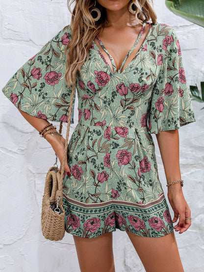 Women Clothing Casual Loose Wide Leg Jumpsuit