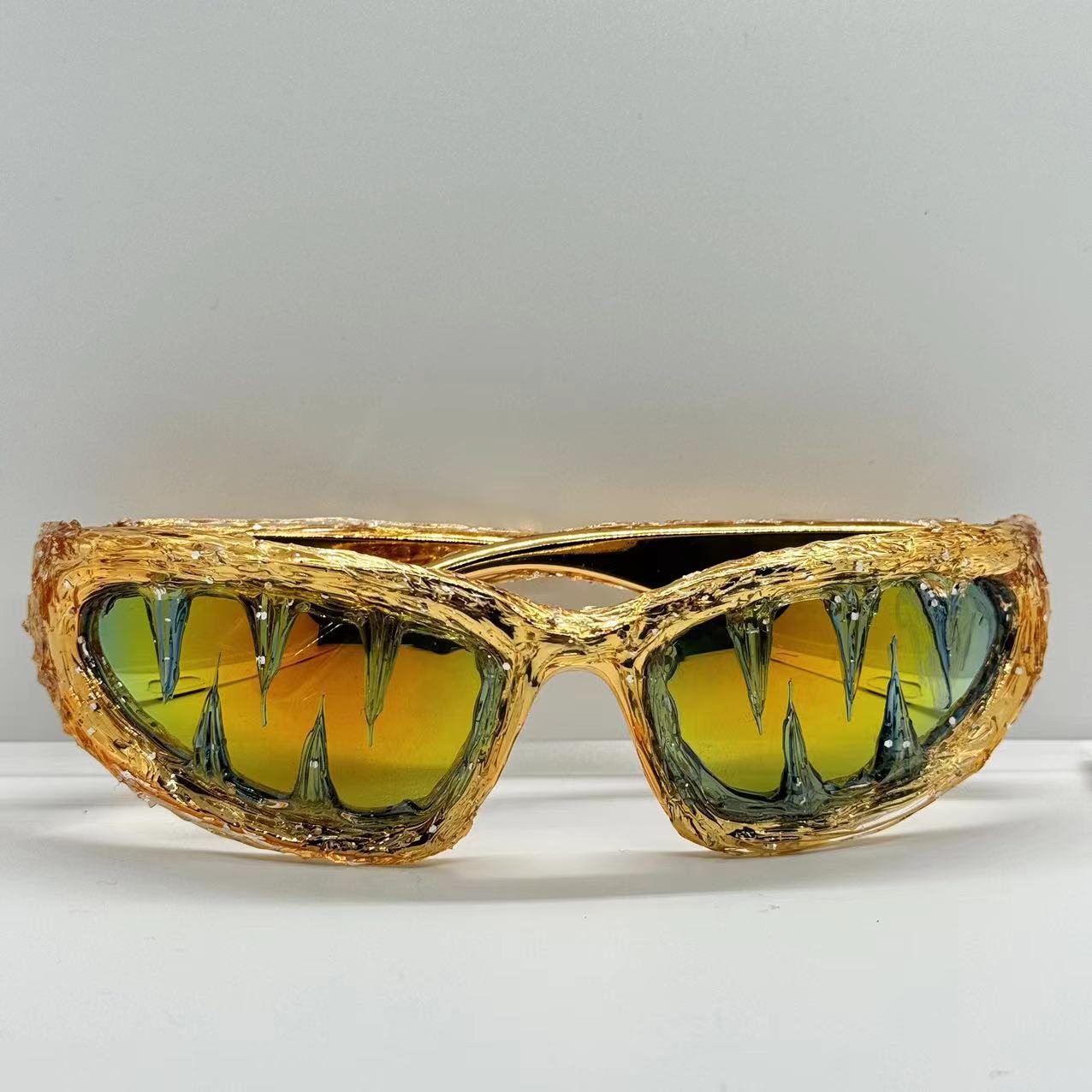 Dark Gothic Y2K Drip Punk Glasses