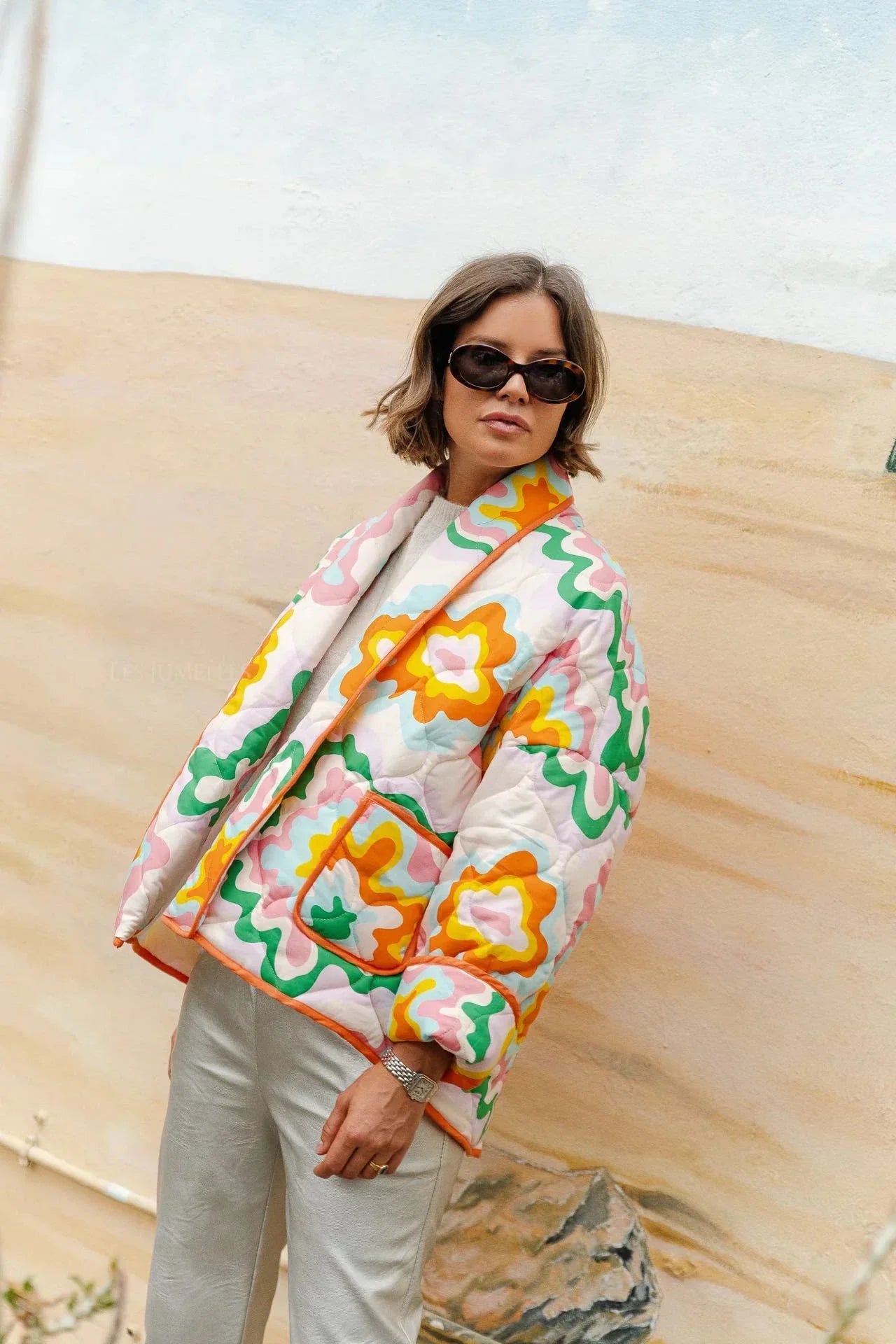 Chaqueta acolchada con estampado Elma