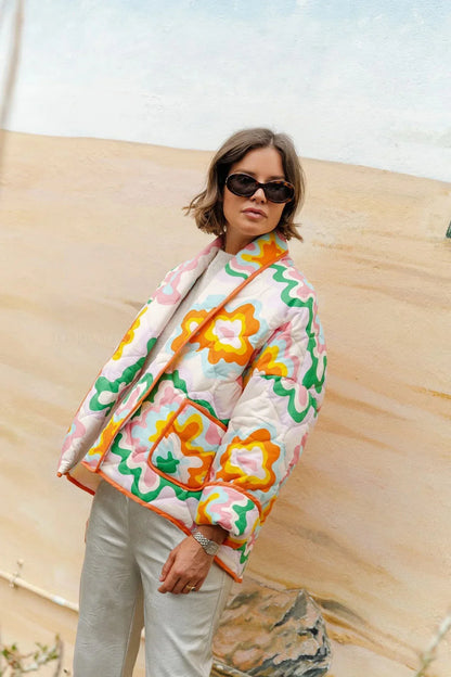 Chaqueta acolchada con estampado Elma