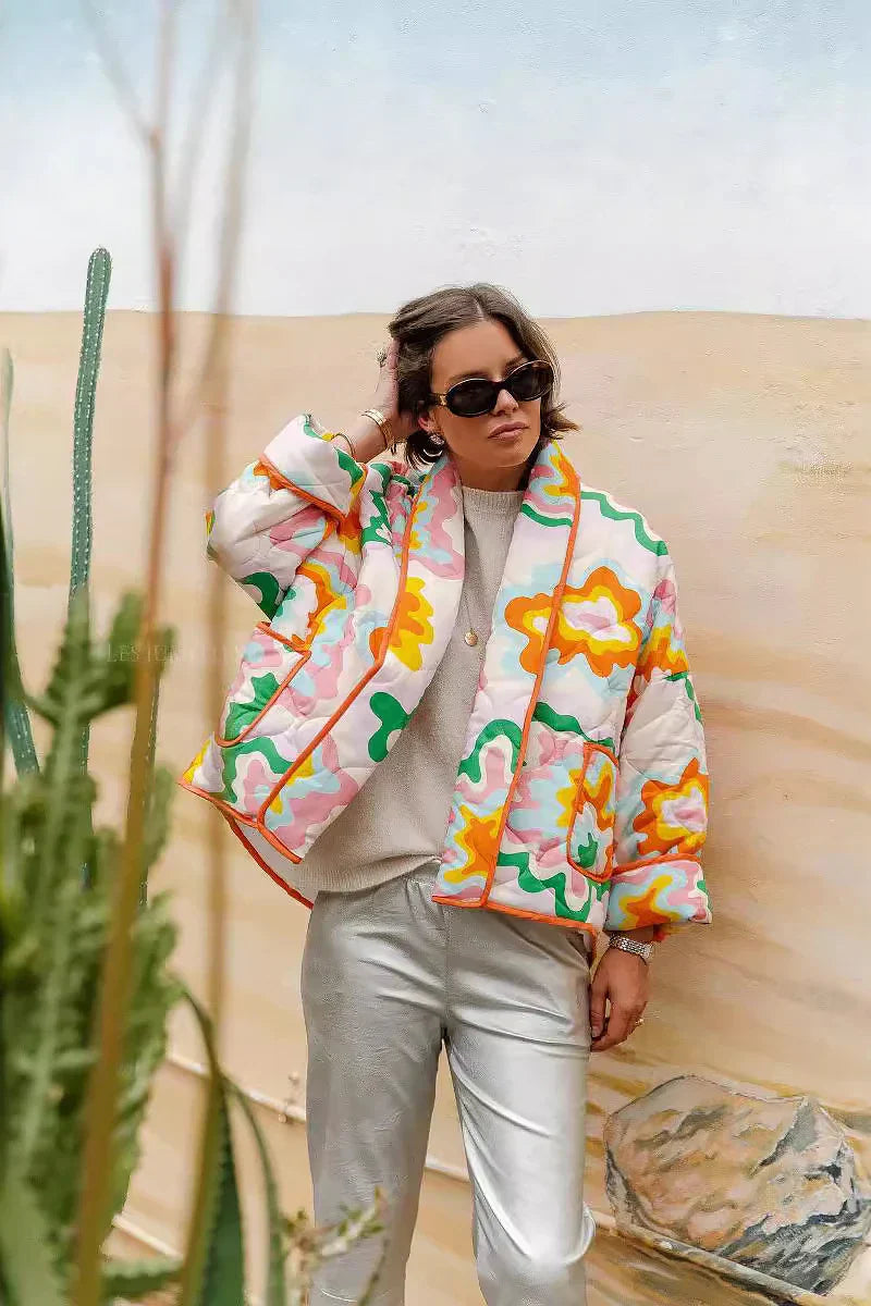 Chaqueta acolchada con estampado Elma
