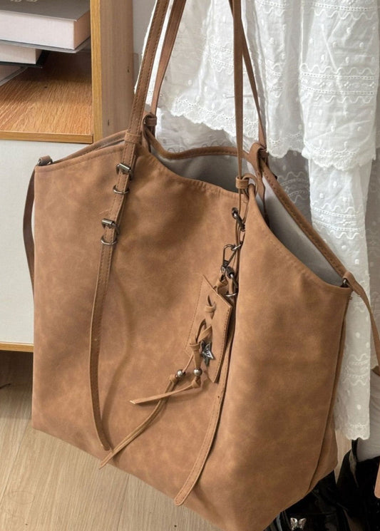 Minimalist Faux Leather Tote Bag