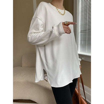 Brushed Comfortable T shirt Loose Bottoming Shirt Autumn Winter