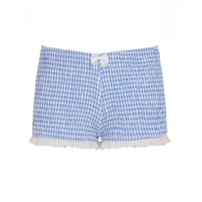Farryn Scalloped Plaid Shorts