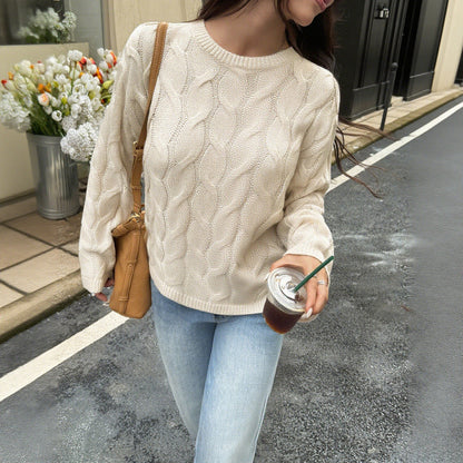 Sariya Solid Knit Crewneck Sweater