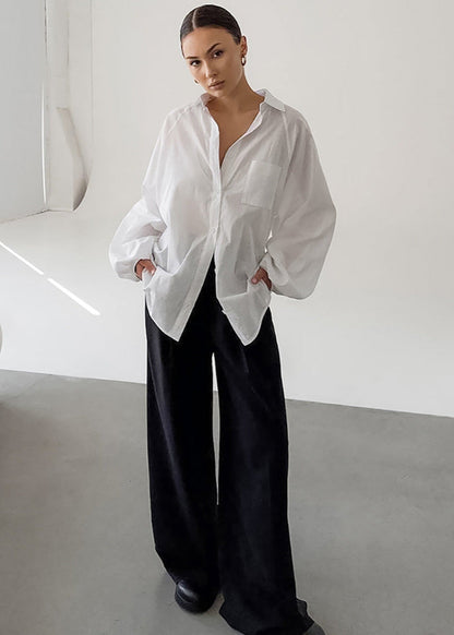 Elara – Oversized Cotton Button-Up Shirt