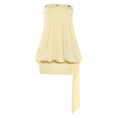 Ruched Strapless Mini Dress