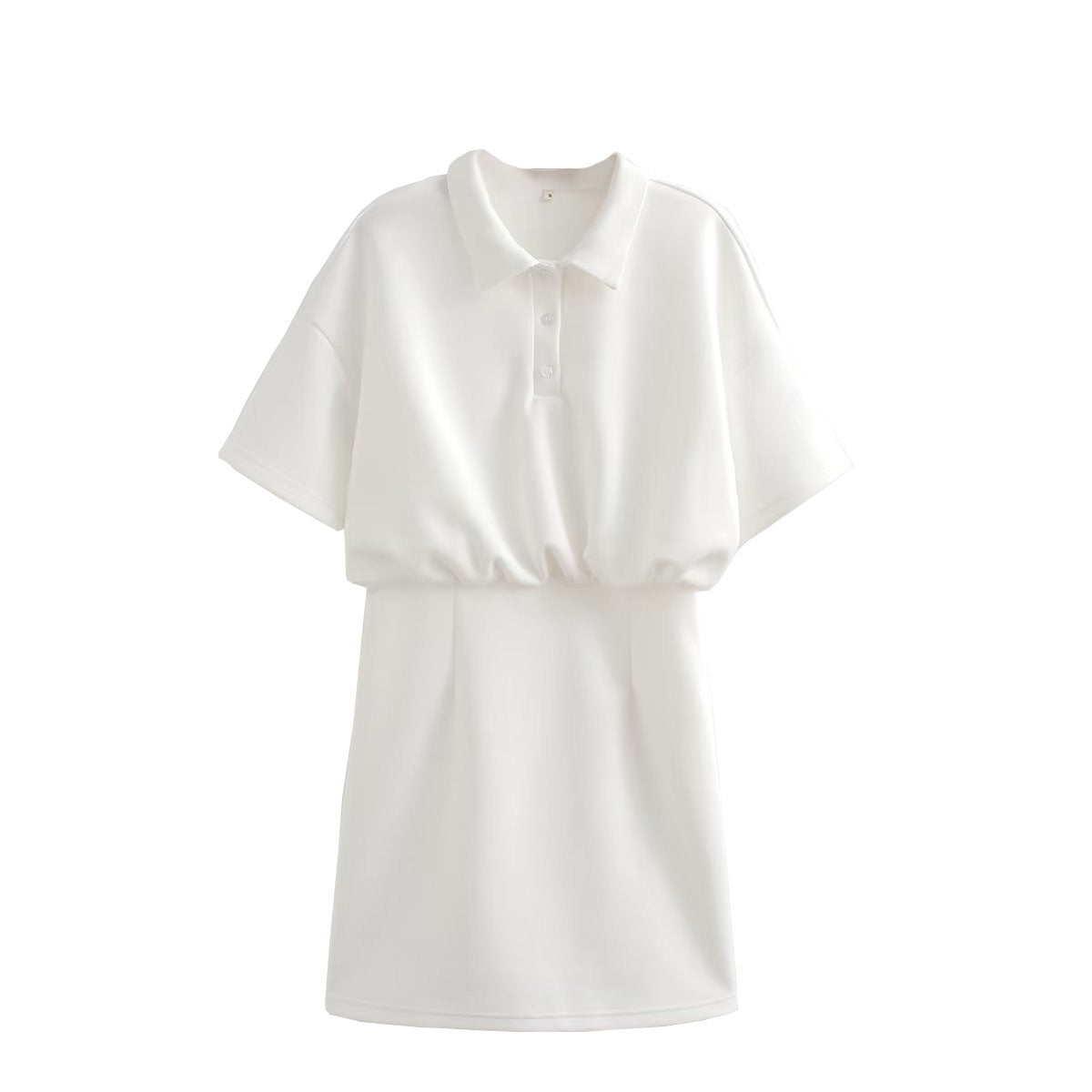 Women Clothing French Waist Slimming Casual Knitted Batwing Sleeve Short Dress